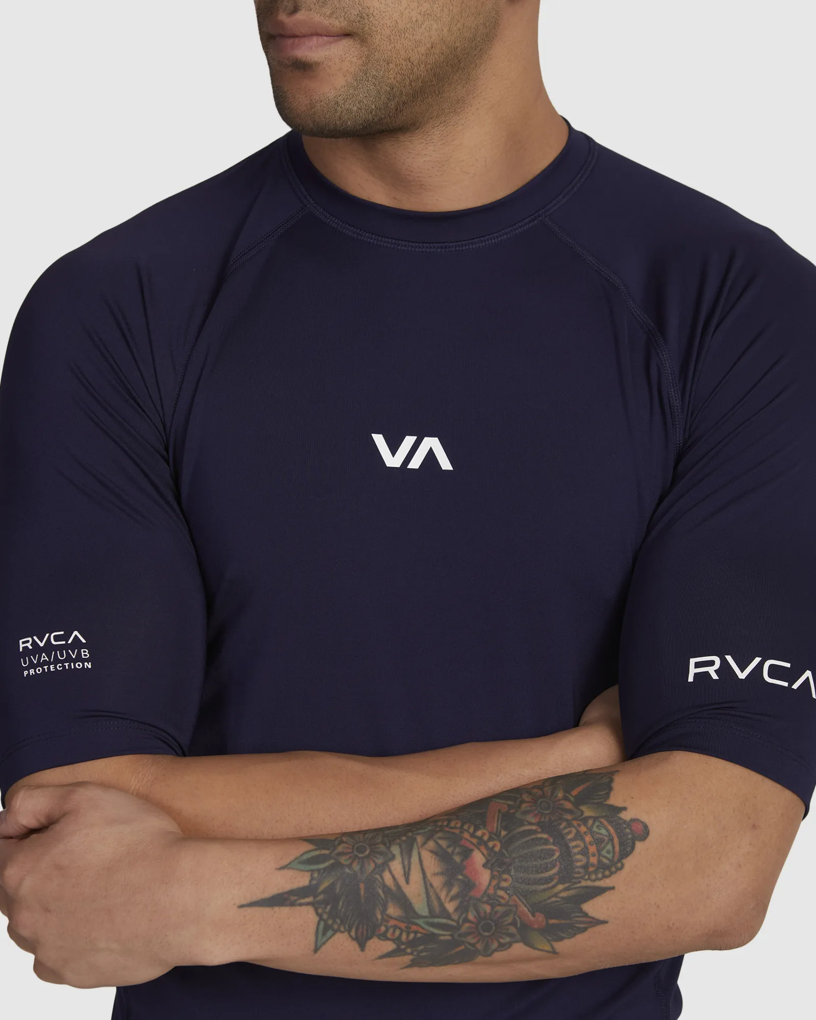 Rvca Va Ss Rashguard - Navy | SurfStitch