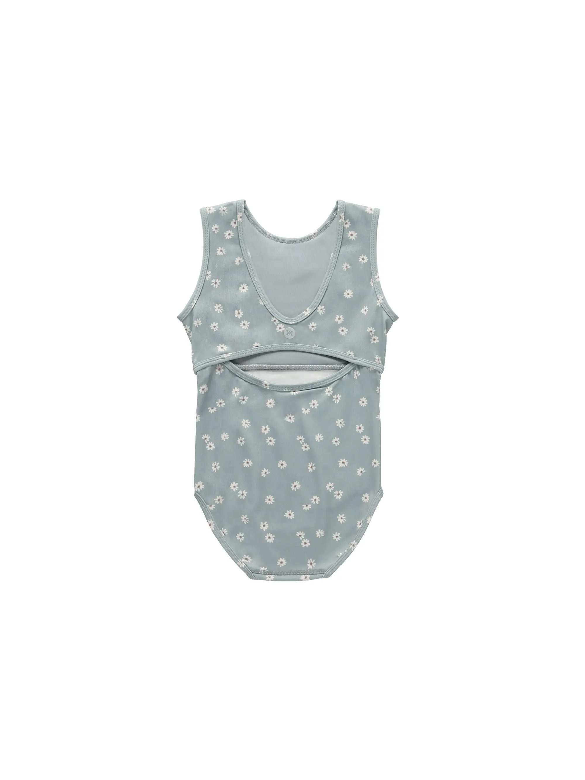 Rylee & Cru Blue Daisy Keyhole Leotard - Buy Now