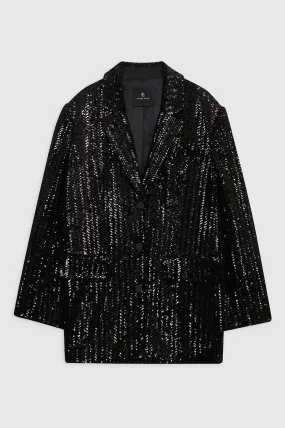 Sara Blazer in Black Sequin