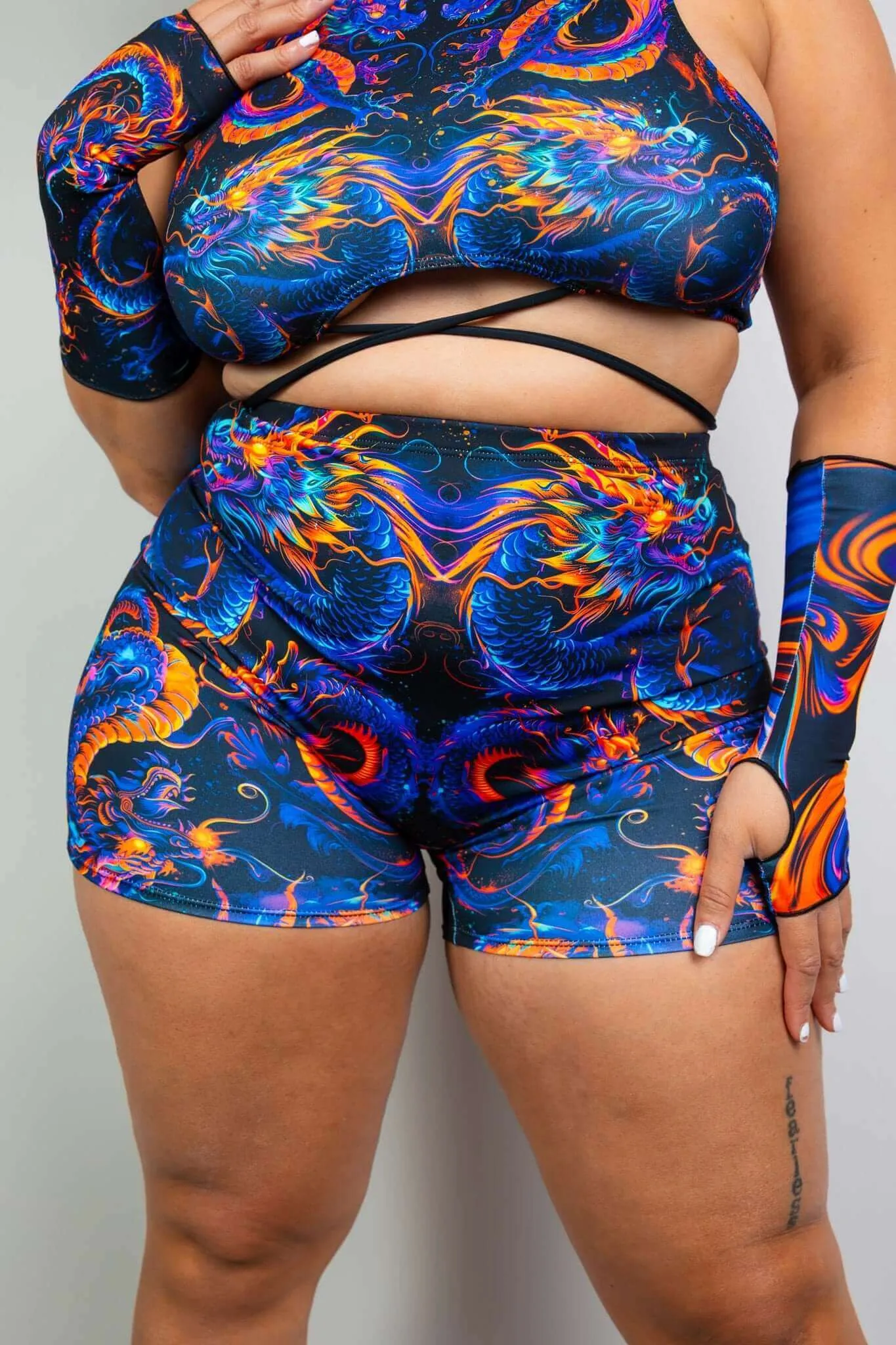 ShadowFlame High Waisted Shorts