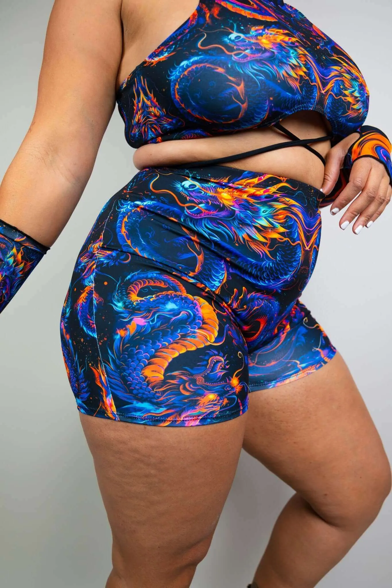 ShadowFlame High Waisted Shorts