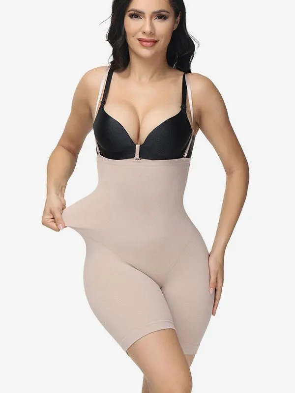 Shapewear Black Sleeveless Straps Neck Lingerie Body Shaper