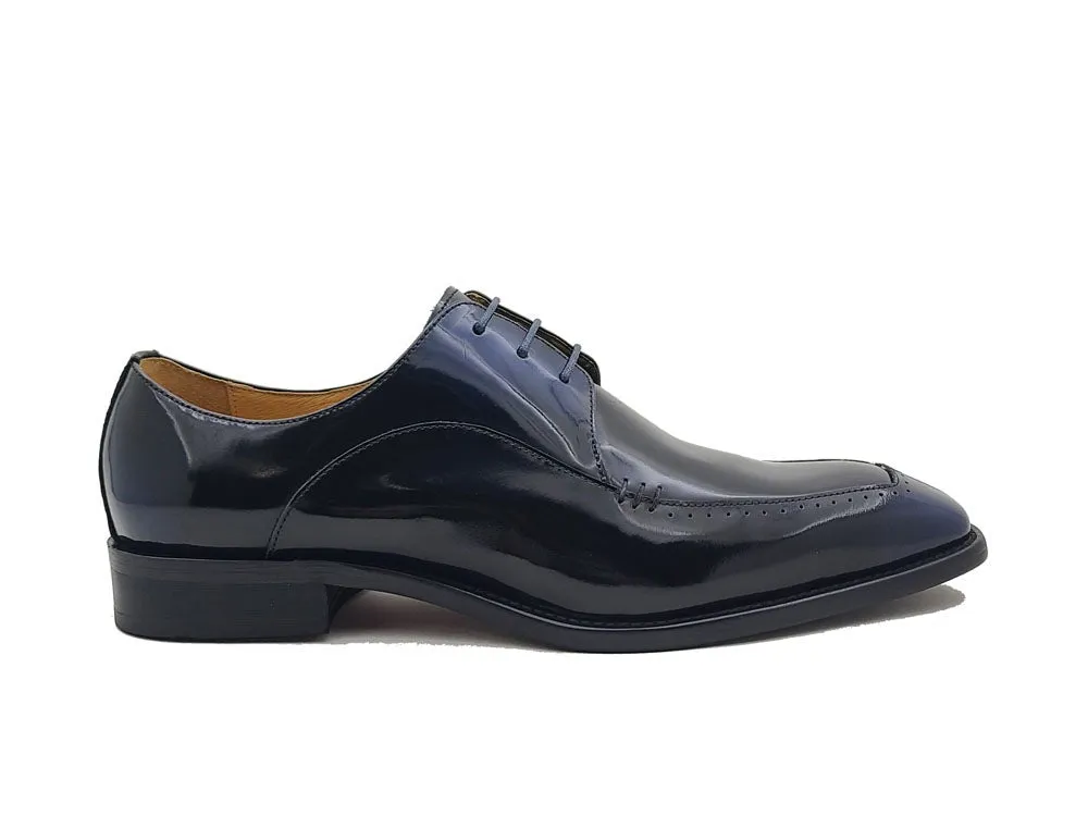 Shinny Split Toe Oxford, Calfskin