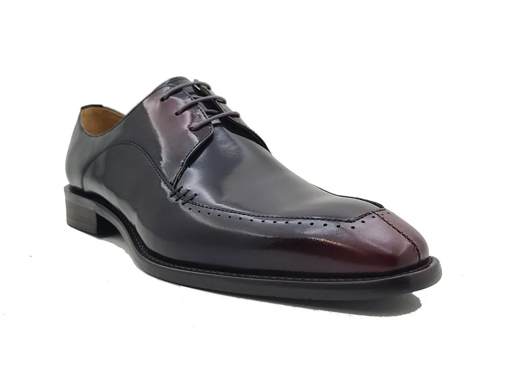 Shinny Split Toe Oxford, Calfskin