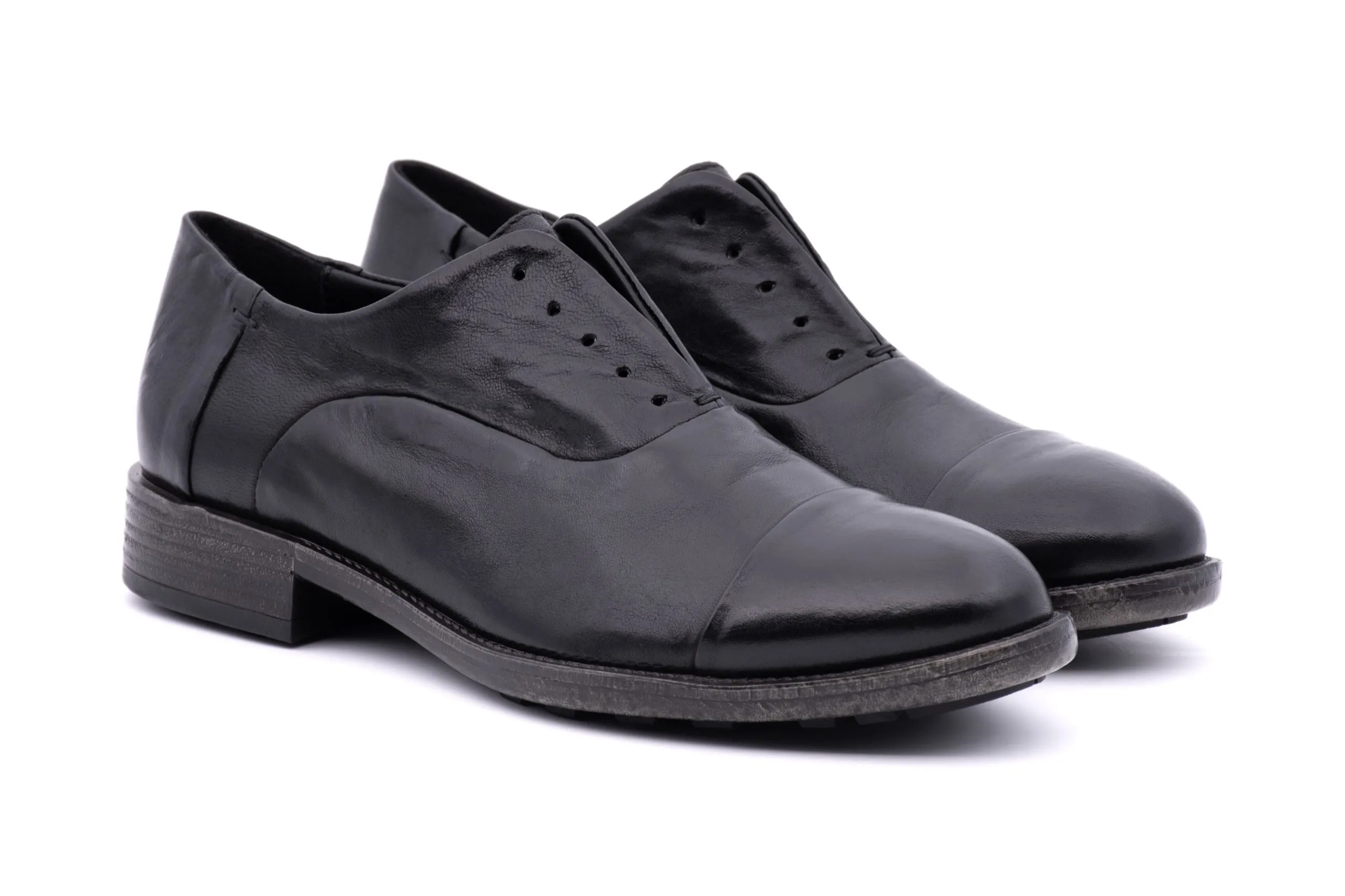 Slip On Leather Oxford Shoes