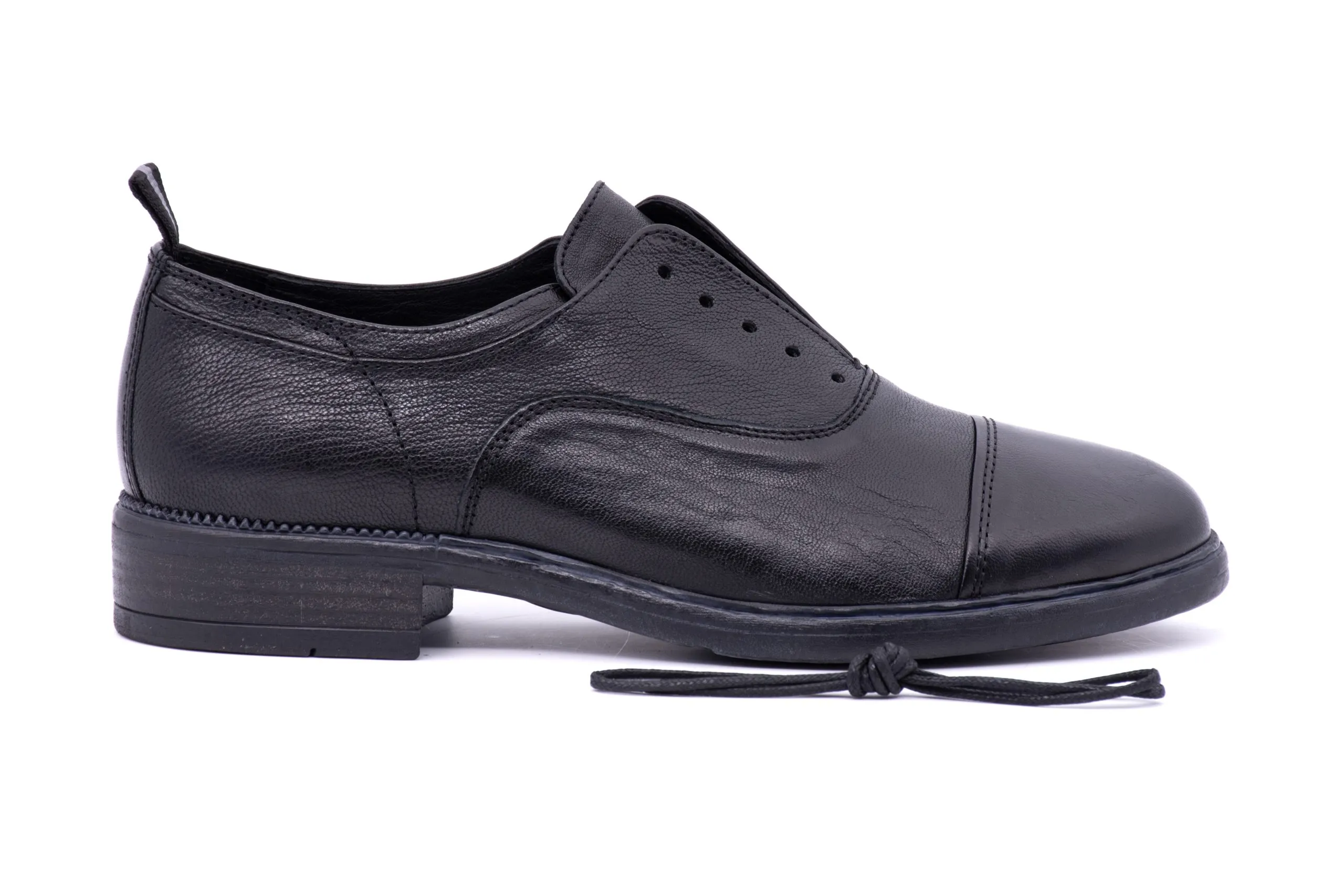 Soft Leather Slip-On Oxford Shoes