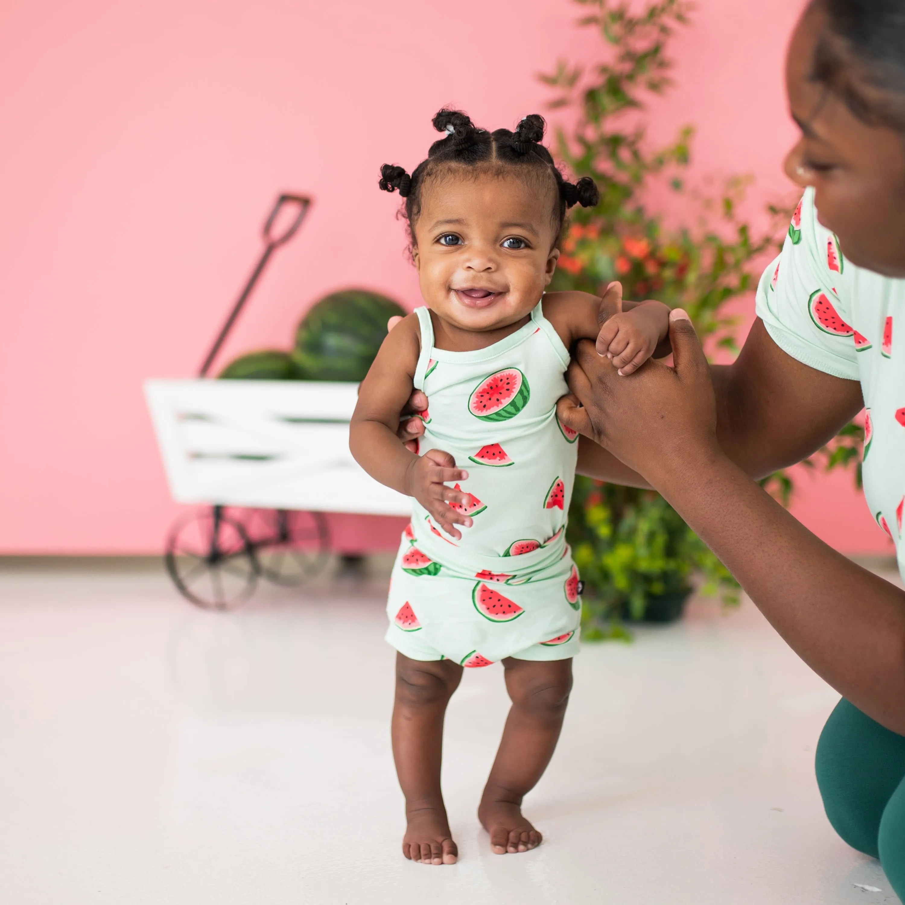 Spaghetti Strap Leotard in Watermelon