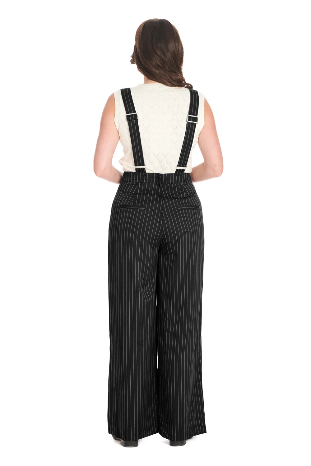 Stripe Print Overalls