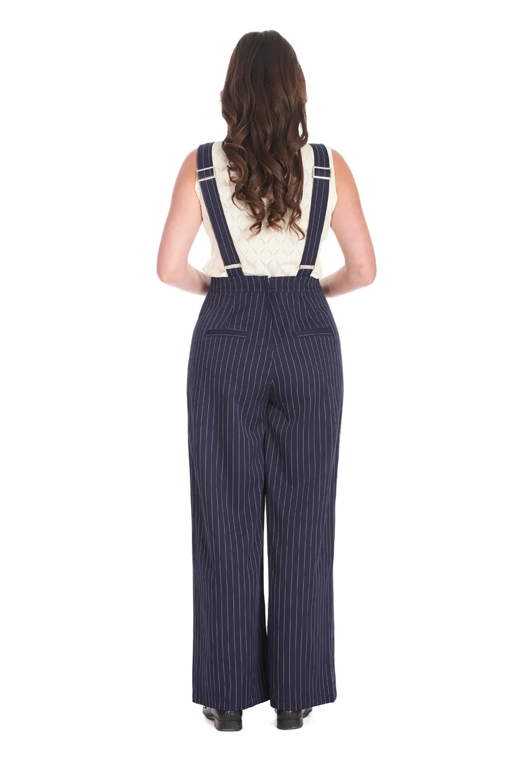 Stripe Print Overalls