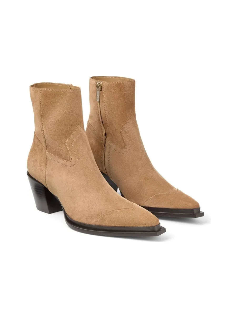 Suede Pointed Toe Boots