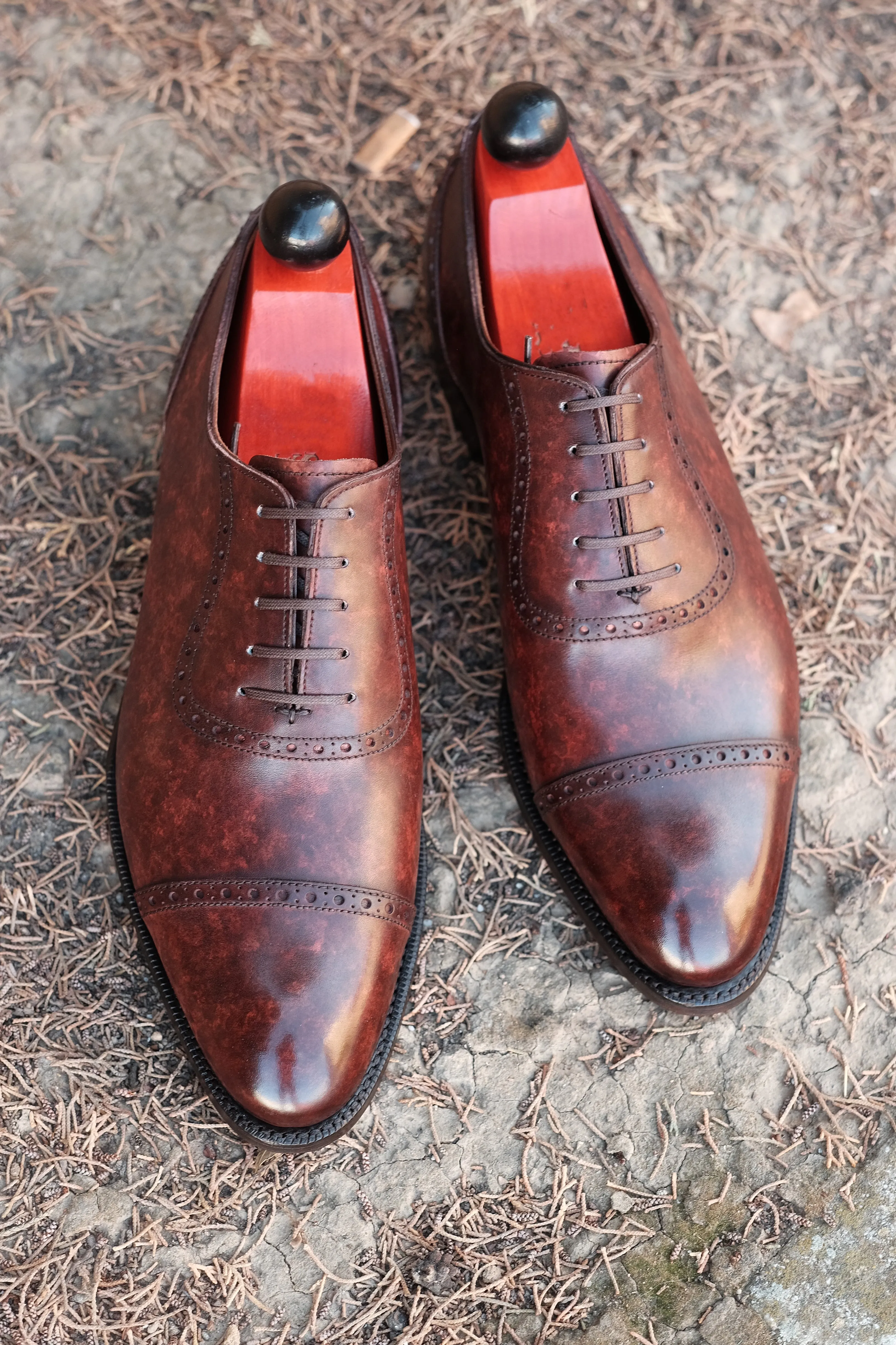 Sunnyside Walnut Marble Patina MTO with Single Leather Sole - TMG Last