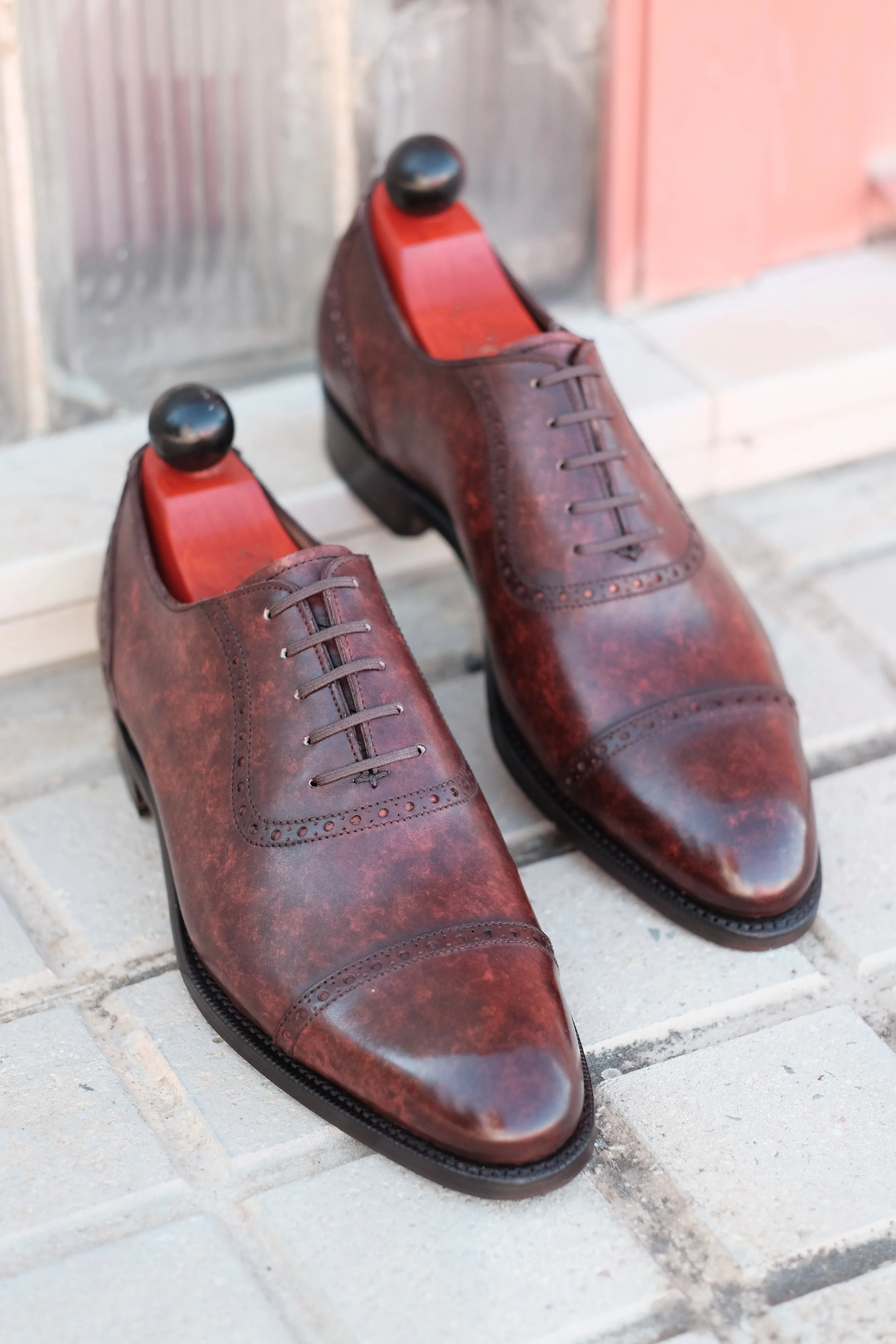 Sunnyside Walnut Marble Patina MTO with Single Leather Sole - TMG Last