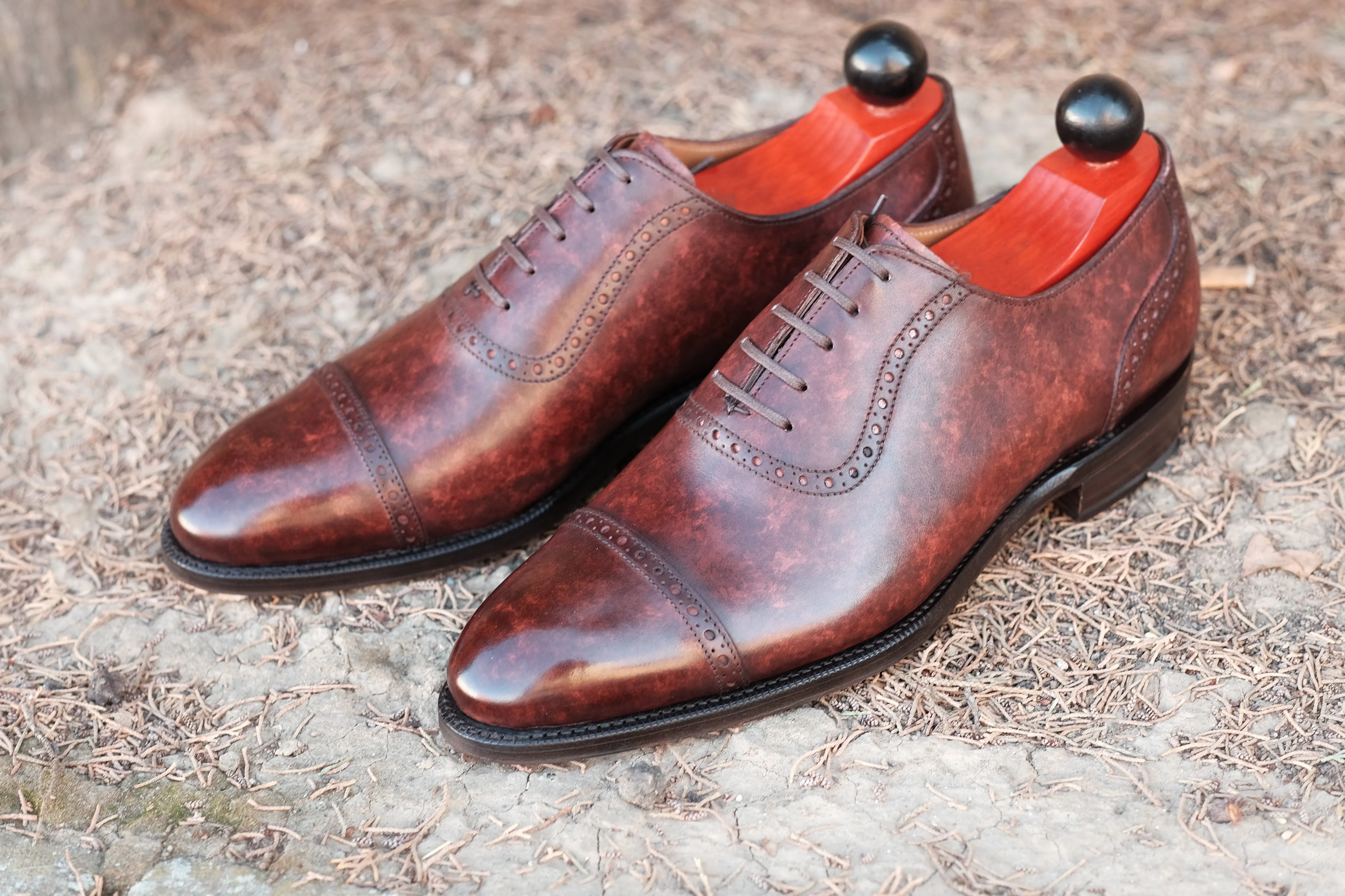 Sunnyside Walnut Marble Patina MTO with Single Leather Sole - TMG Last