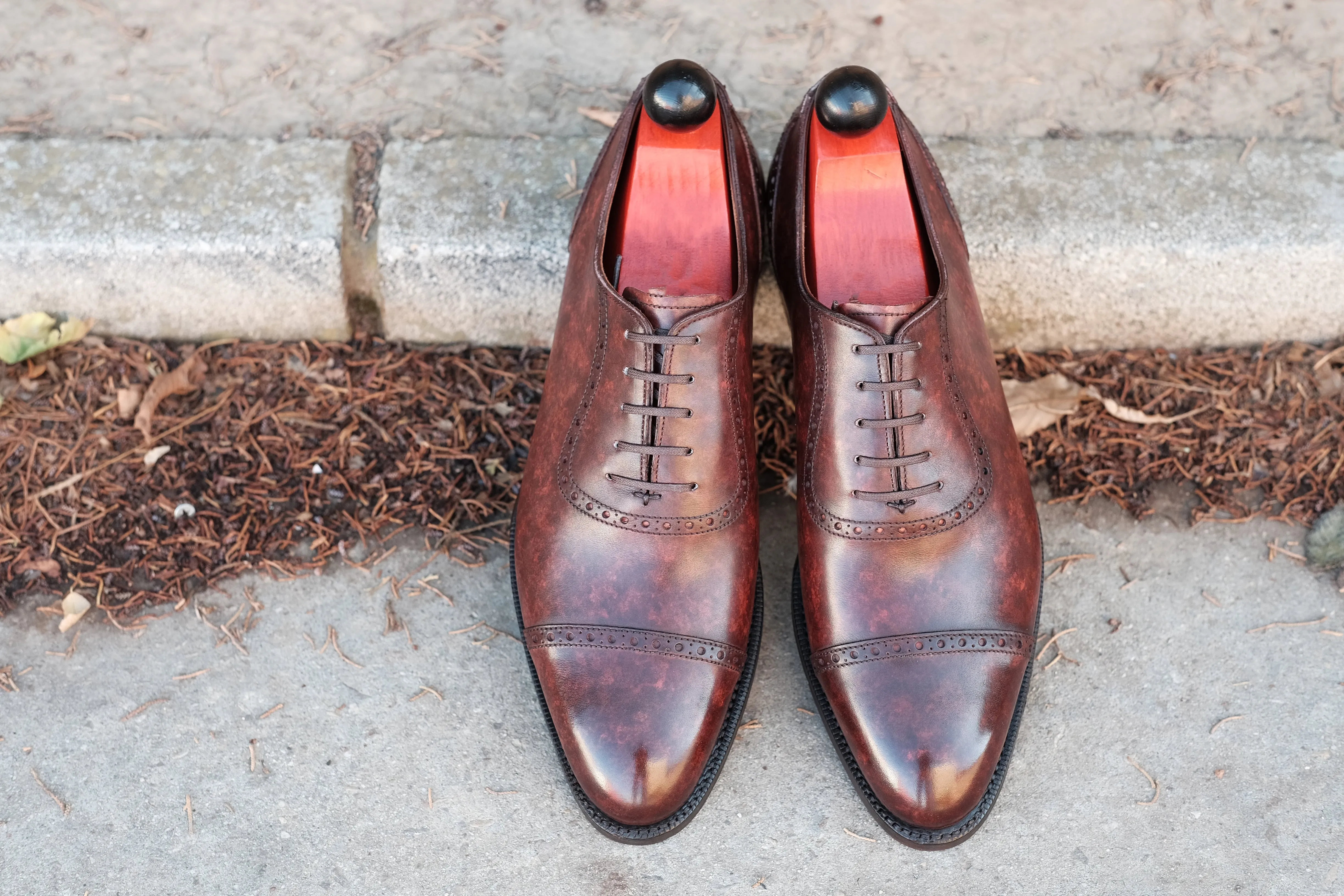 Sunnyside Walnut Marble Patina MTO with Single Leather Sole - TMG Last