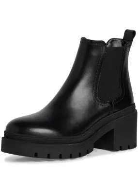 Tamaris Kim Leather Chelsea Boots Black