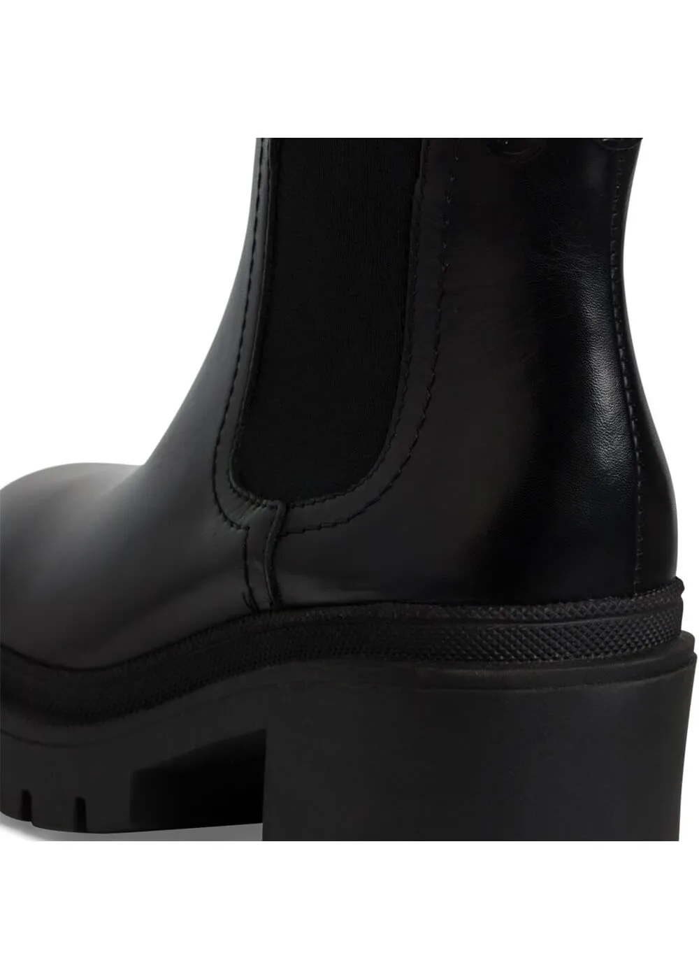 Tamaris Kim Leather Chelsea Boots Black