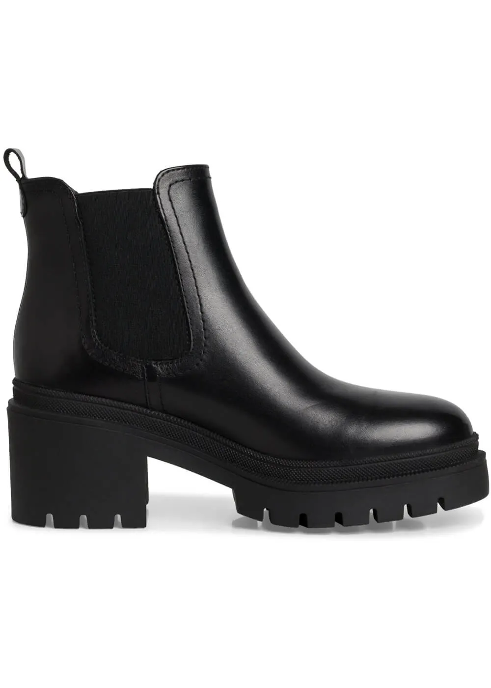 Tamaris Kim Leather Chelsea Boots Black