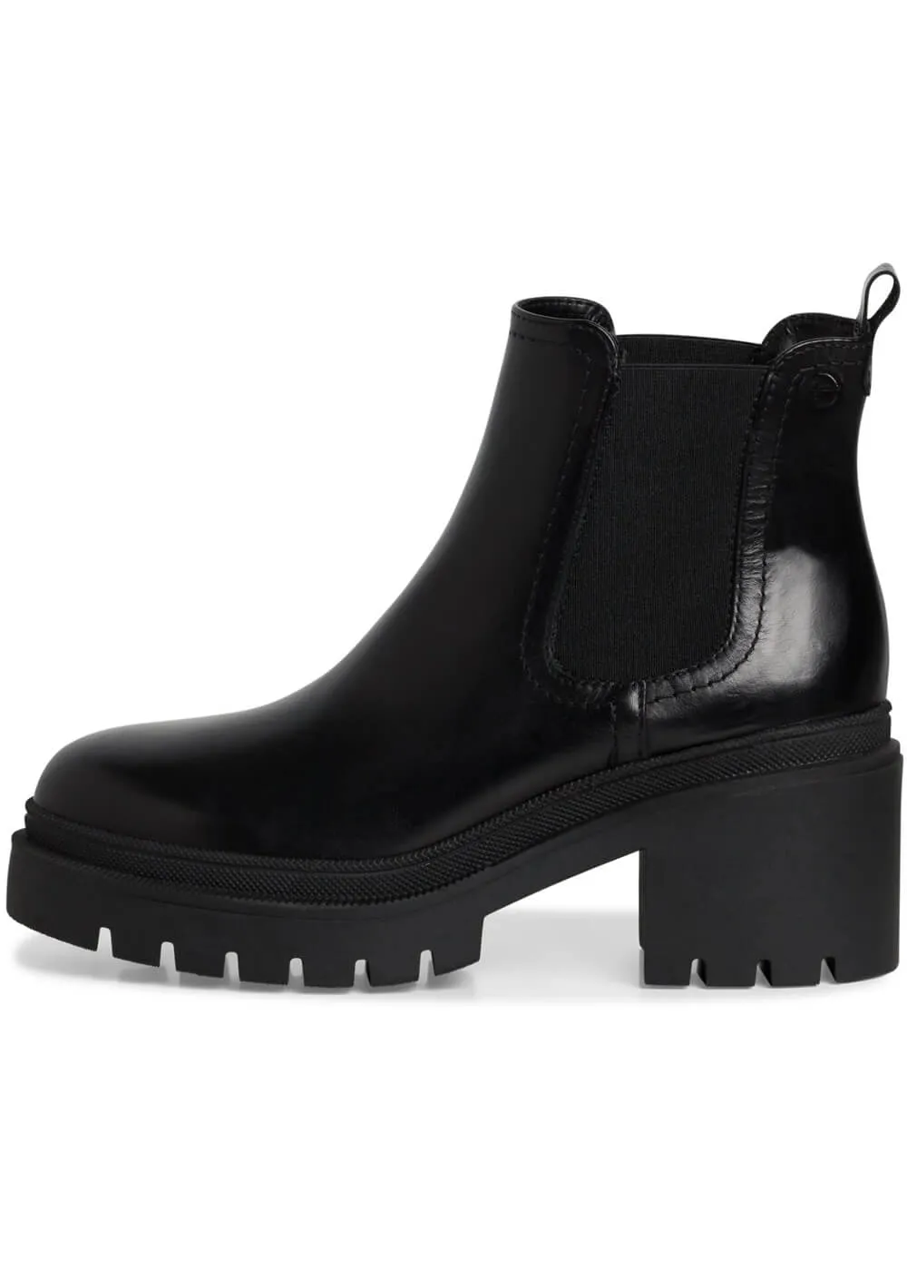 Tamaris Kim Leather Chelsea Boots Black