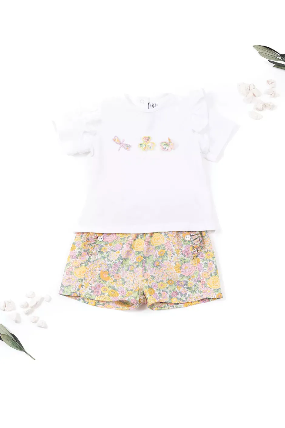 Tartine Baby T-shirt and Floral Bloomer Set