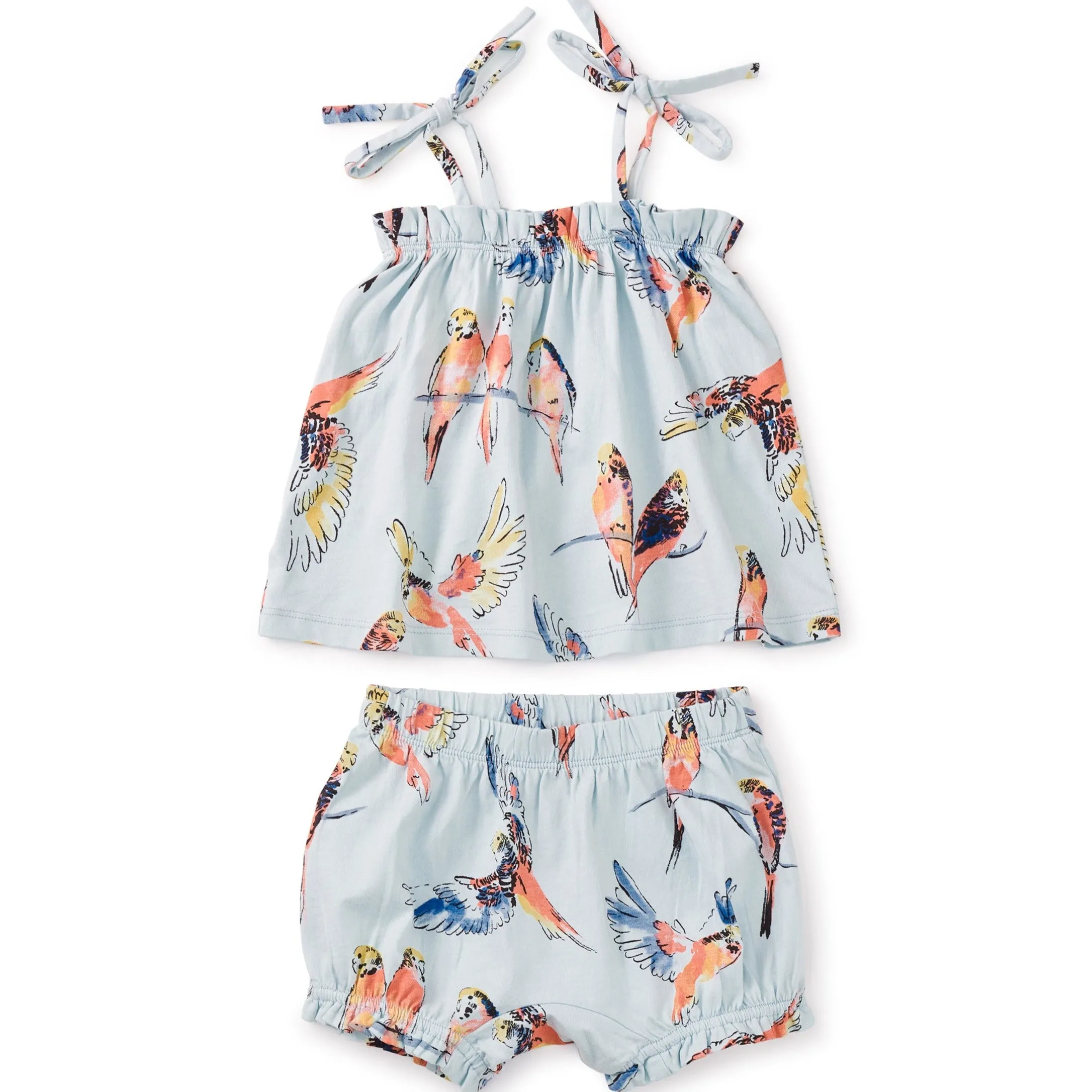 Tea Collection Parrots Tie Shoulder Baby Set