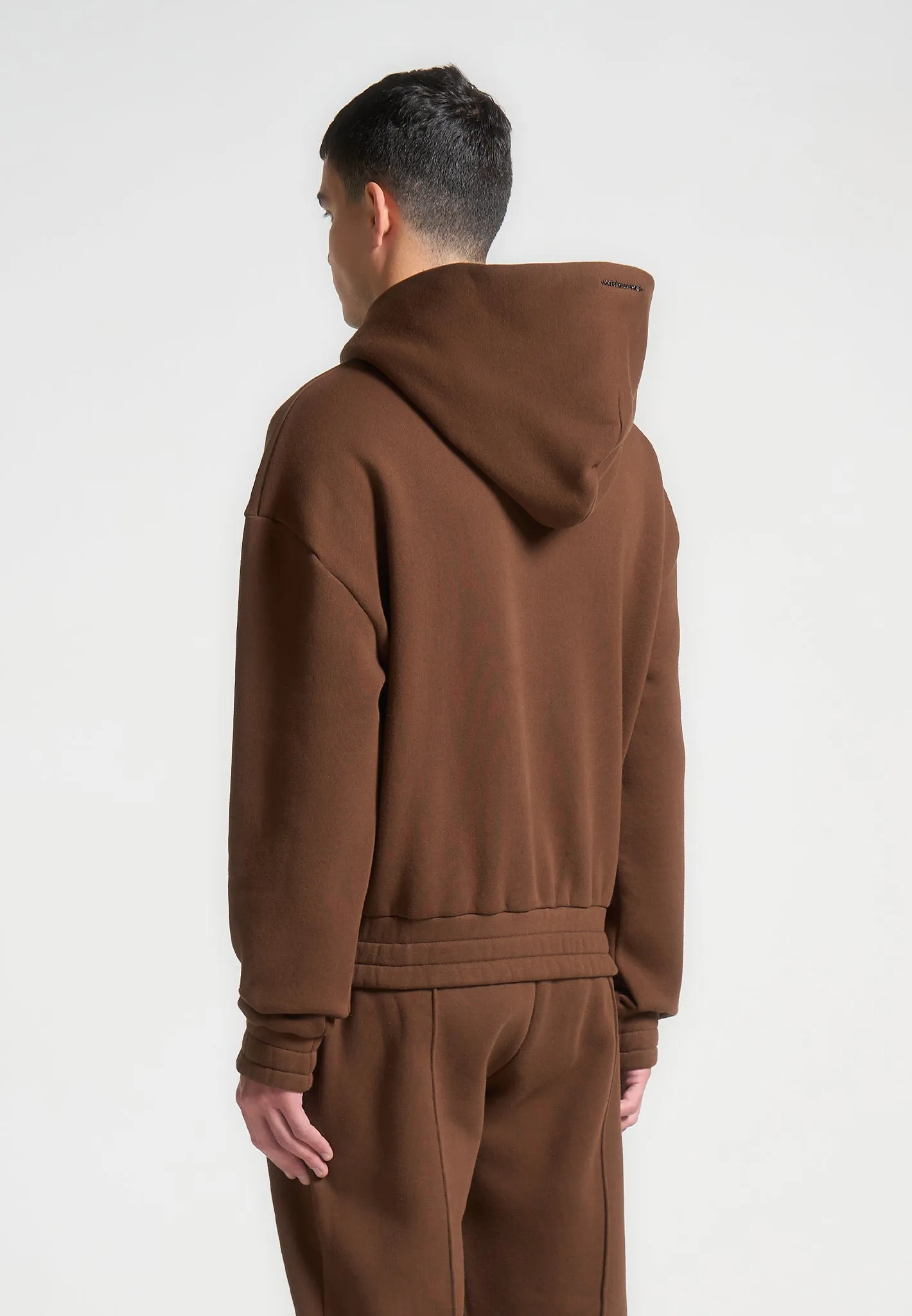 ternel Cropped Hoodie - Brown