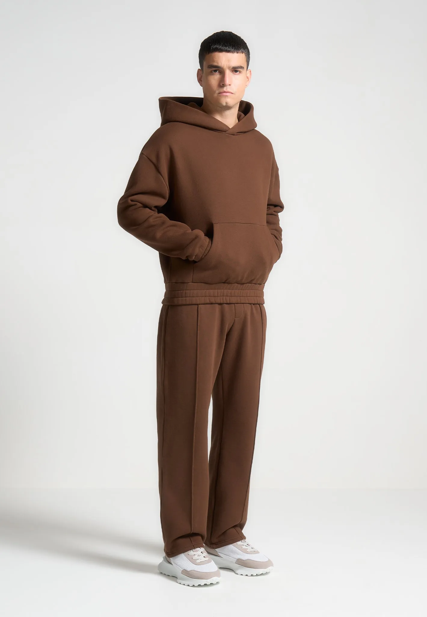 ternel Cropped Hoodie - Brown