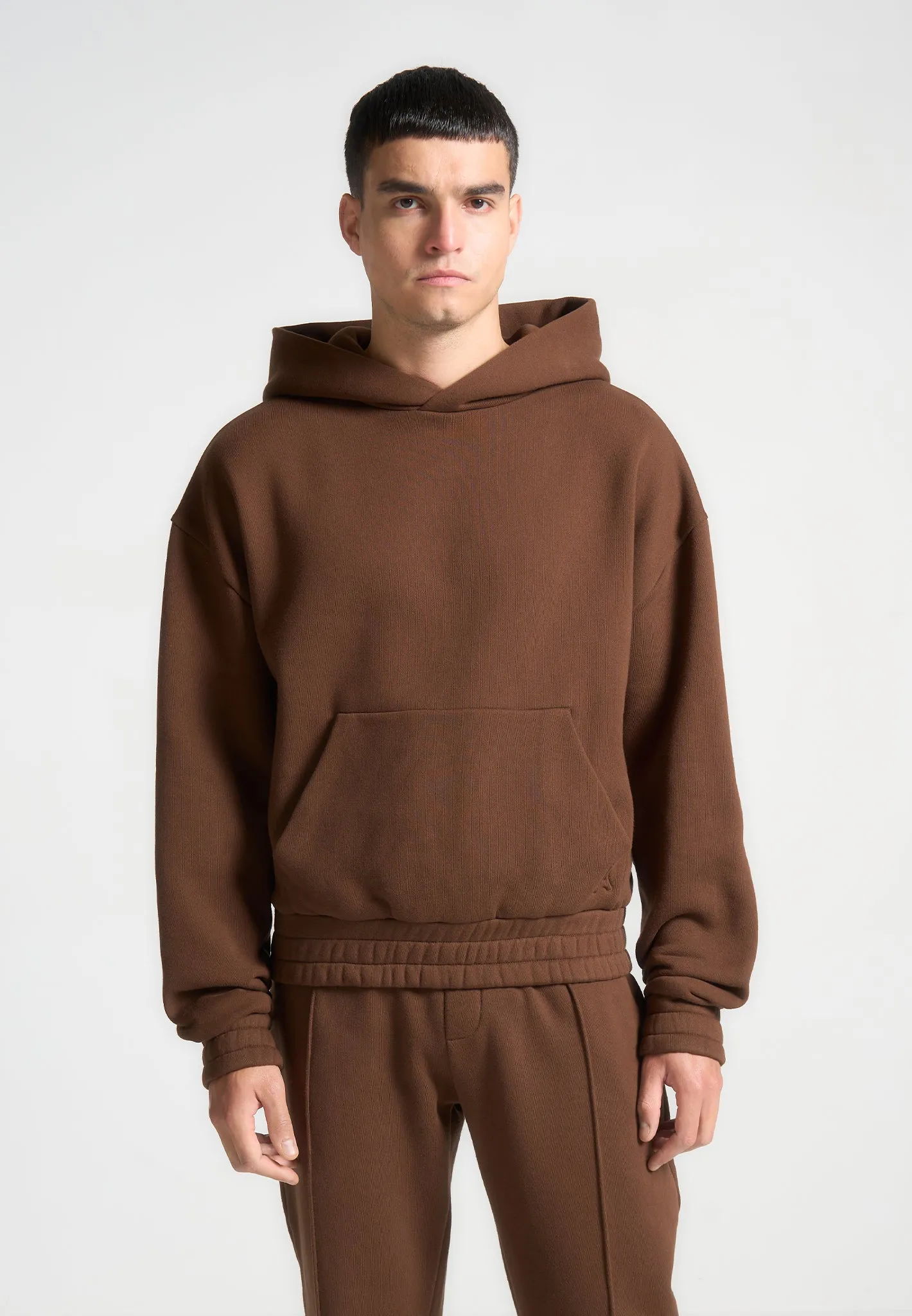 ternel Cropped Hoodie - Brown