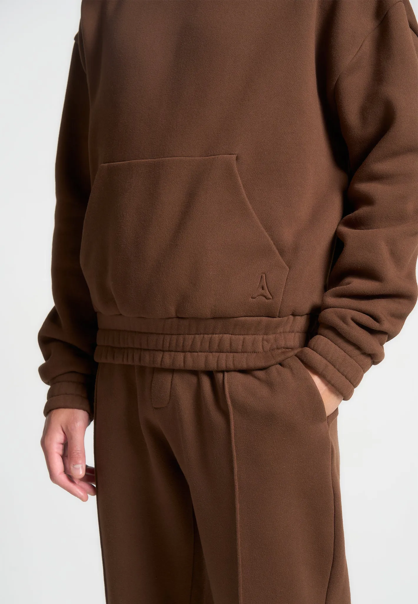 ternel Cropped Hoodie - Brown