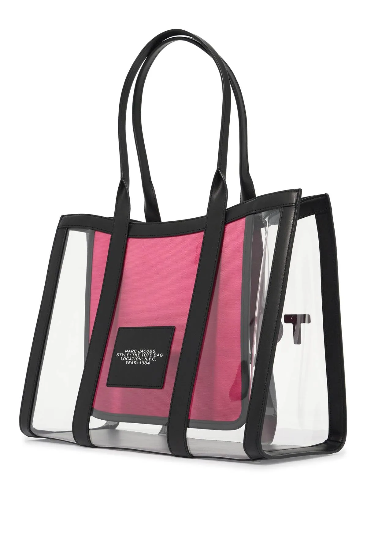 the clear large tote bag - b 2P4HTT045H03 BLACK