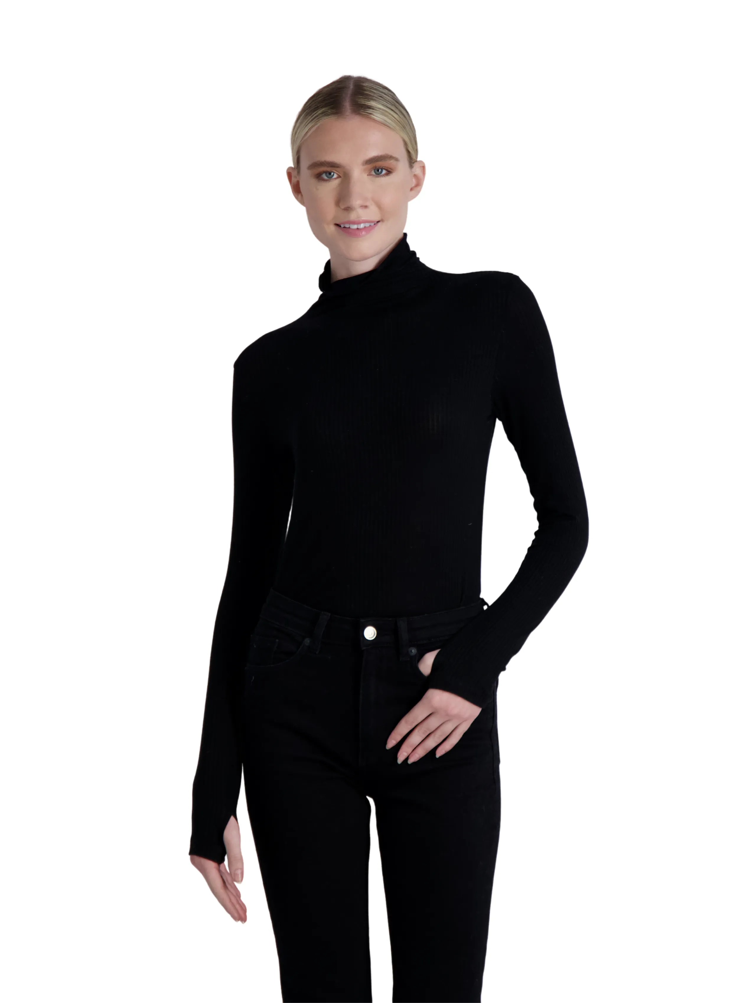 The Ludlow Long Sleeve - Eco CHIC Mock Neck Top - Final Sale