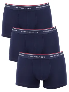 Tommy Hilfiger 3 Pack Premium Essentials Trunks - Peacoat