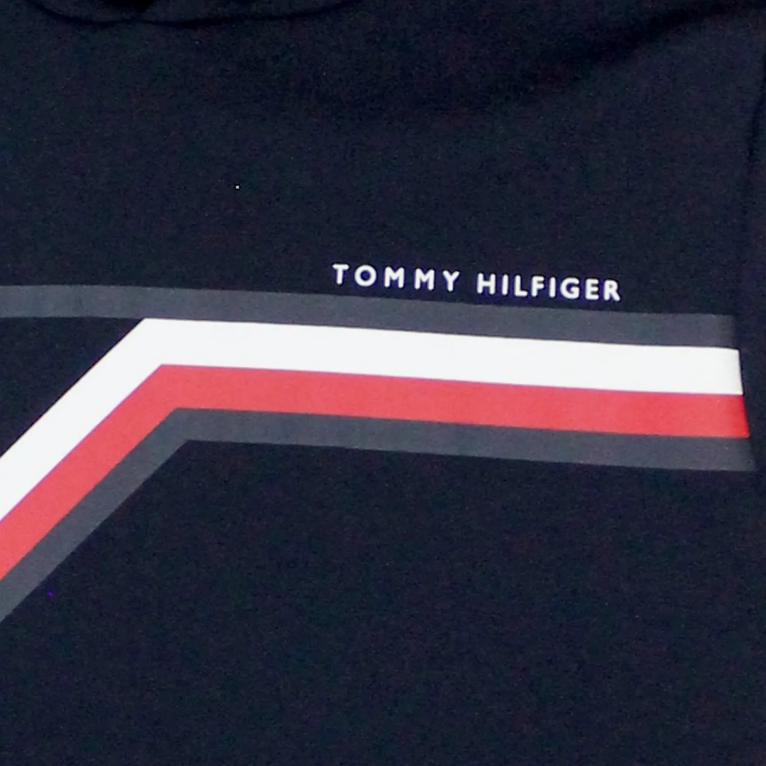 Tommy Hilfiger Navy Chevron Stripe Hoodie