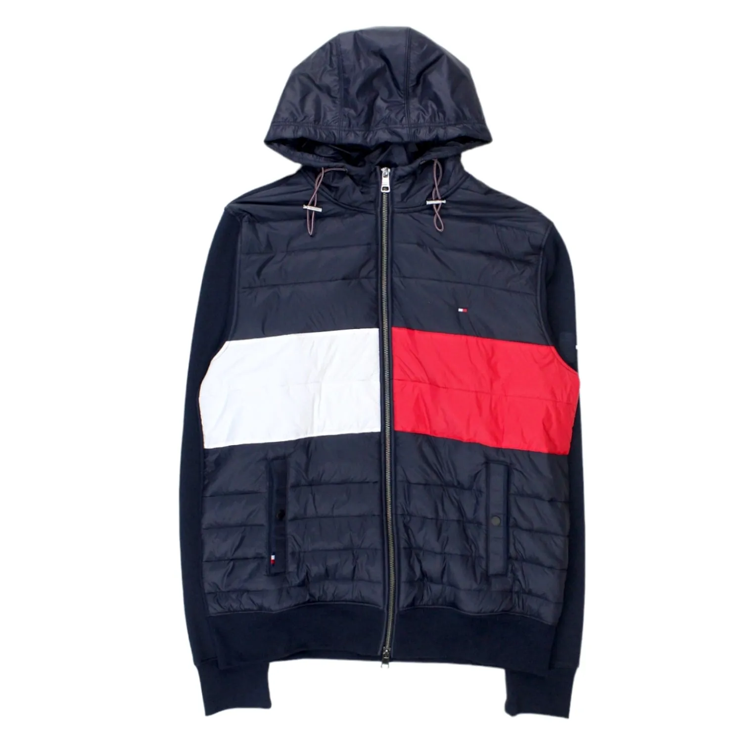 Tommy Hilfiger Navy Quilted & Jersey Hoodie