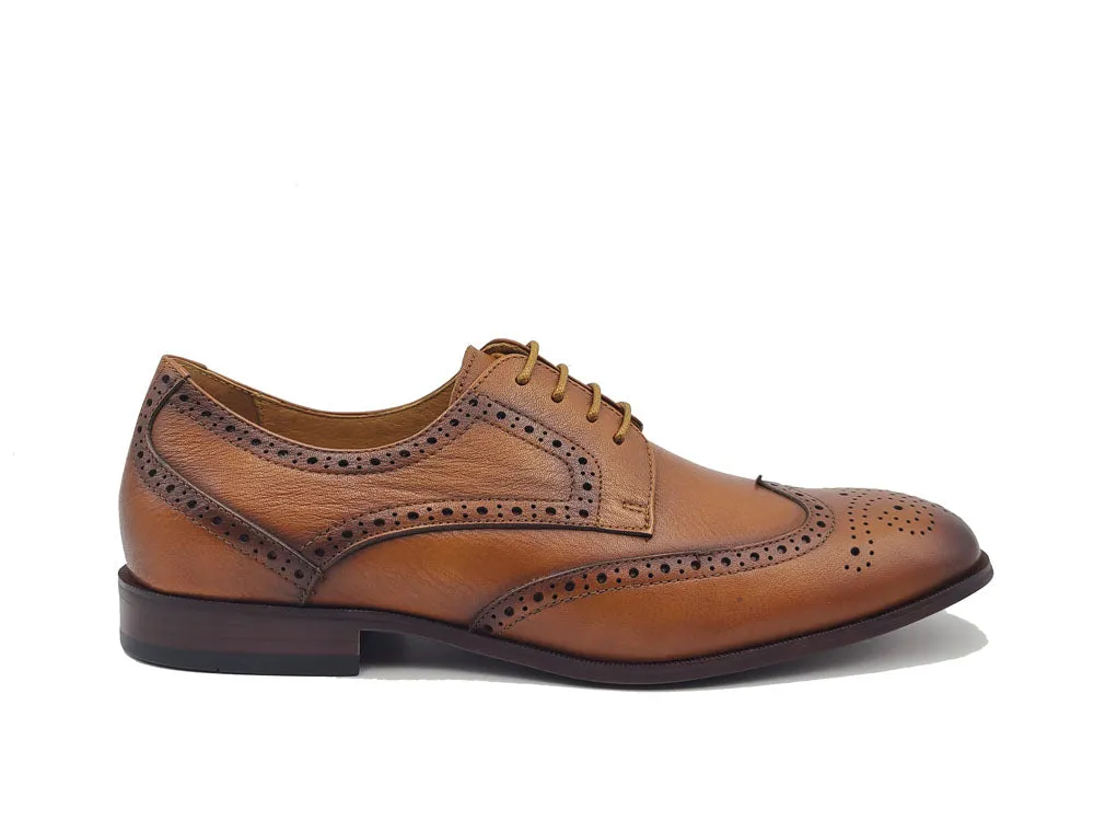 Tumbled Leather Flex Sole Blucher Oxford.