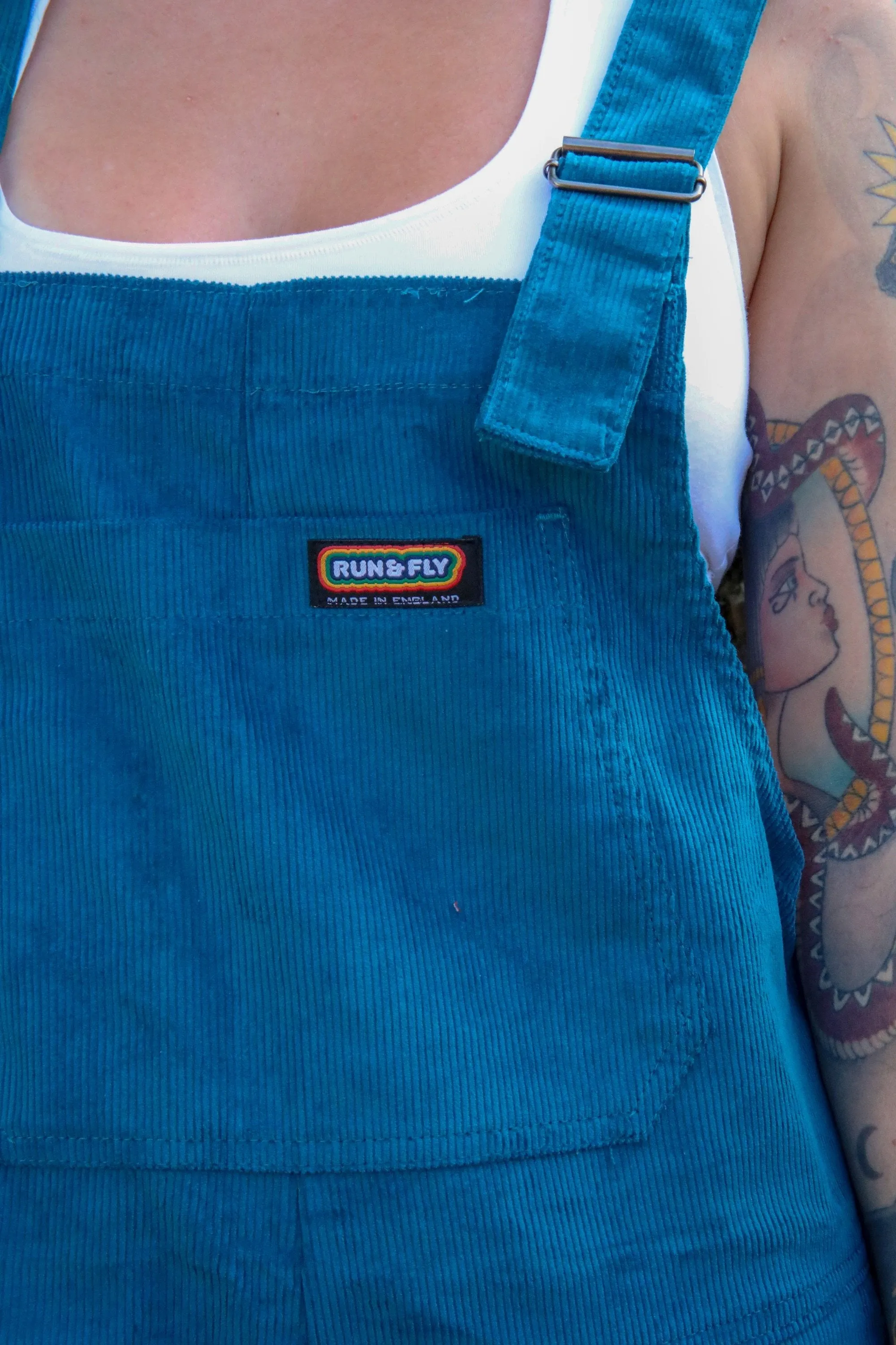 Turquoise/Teal Unisex Dungarees