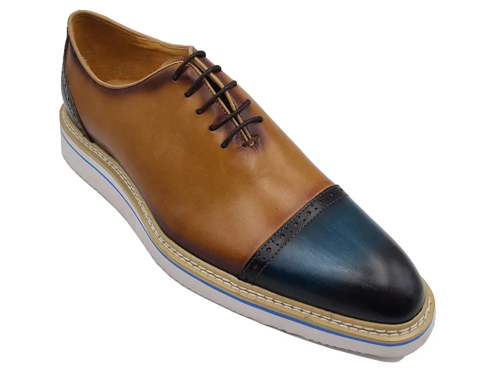 Two-Tone Cap Toe Oxford in Calfskin