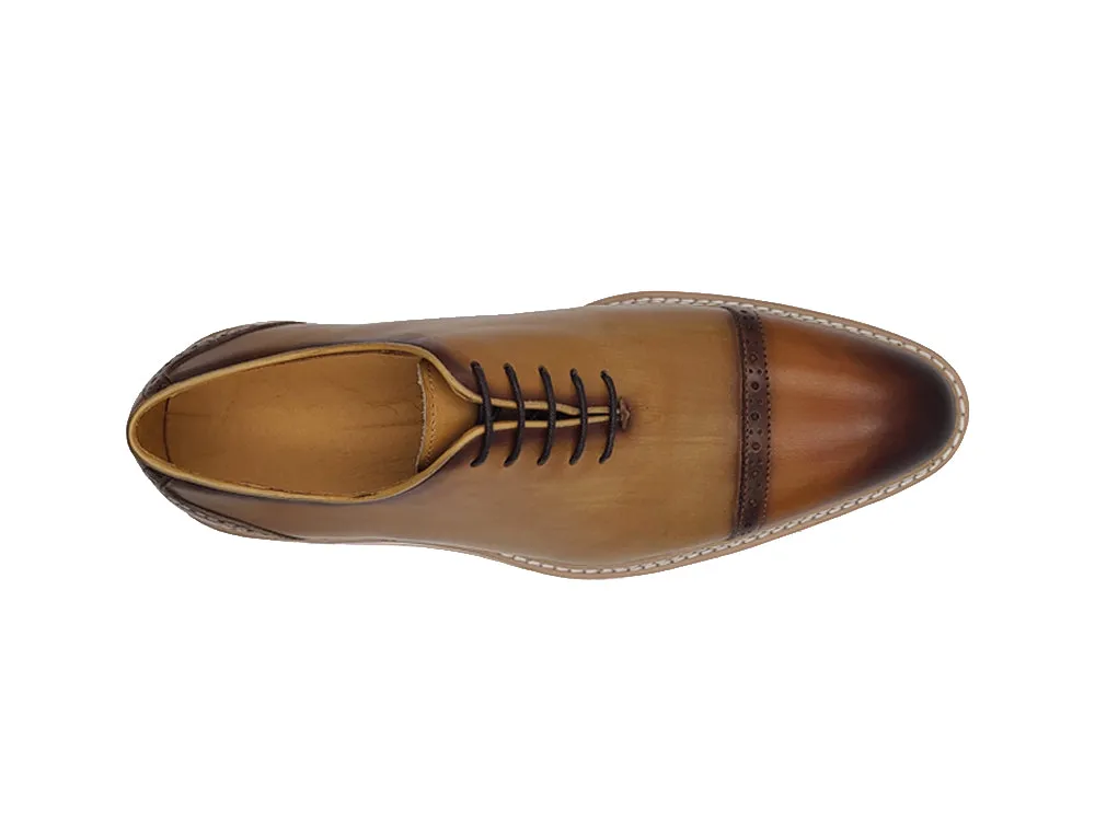 Two-Tone Cap Toe Oxford in Calfskin