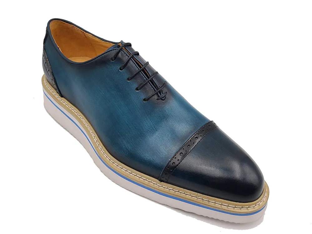 Two-Tone Cap Toe Oxford in Calfskin