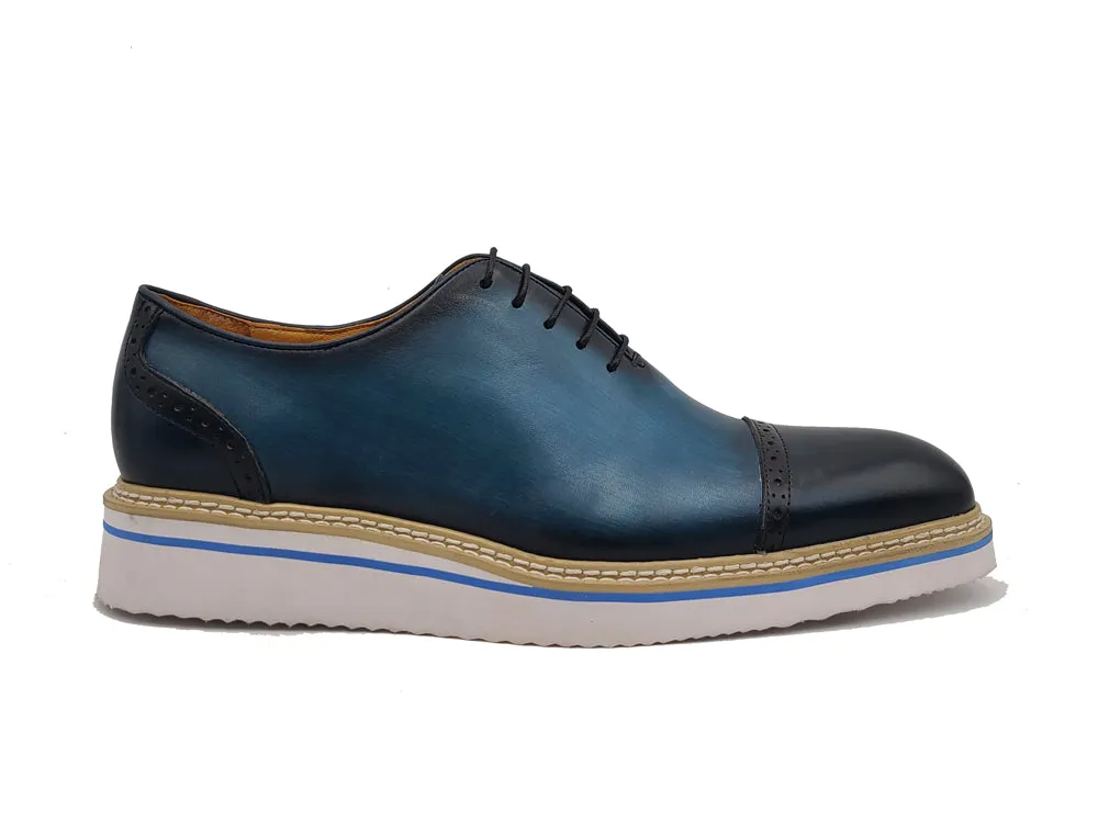 Two-Tone Cap Toe Oxford in Calfskin