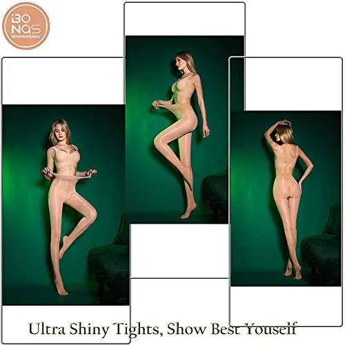 Ultra Shiny Sheer Tights - High Waist Shimmer Stockings (2 Pack) for Women and Girls