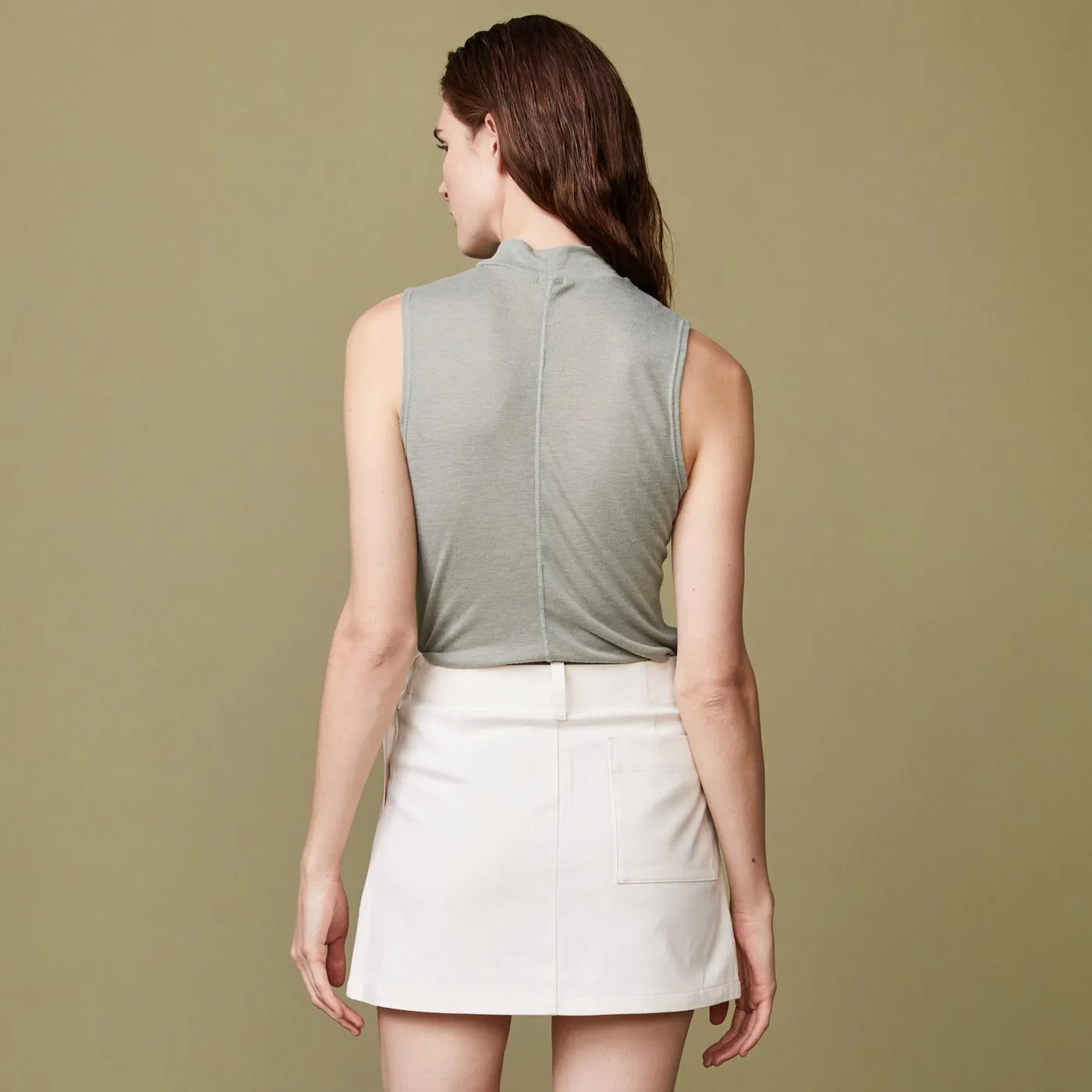 Ultra-soft Sleeveless Top with Mock Neck - Perfect for Layering