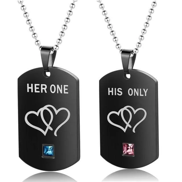 Unique Couples Necklaces - One for Her, One for Him - Limited Edition Designs