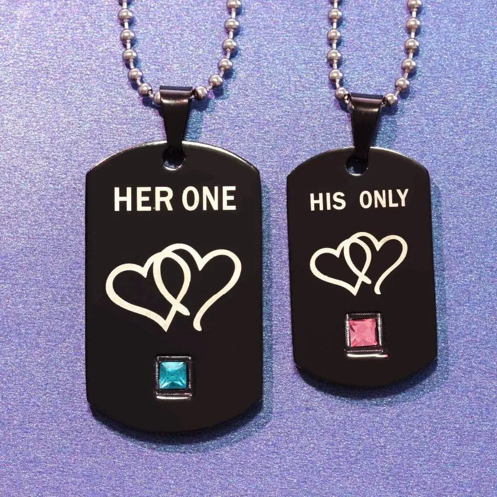 Unique Couples Necklaces - One for Her, One for Him - Limited Edition Designs