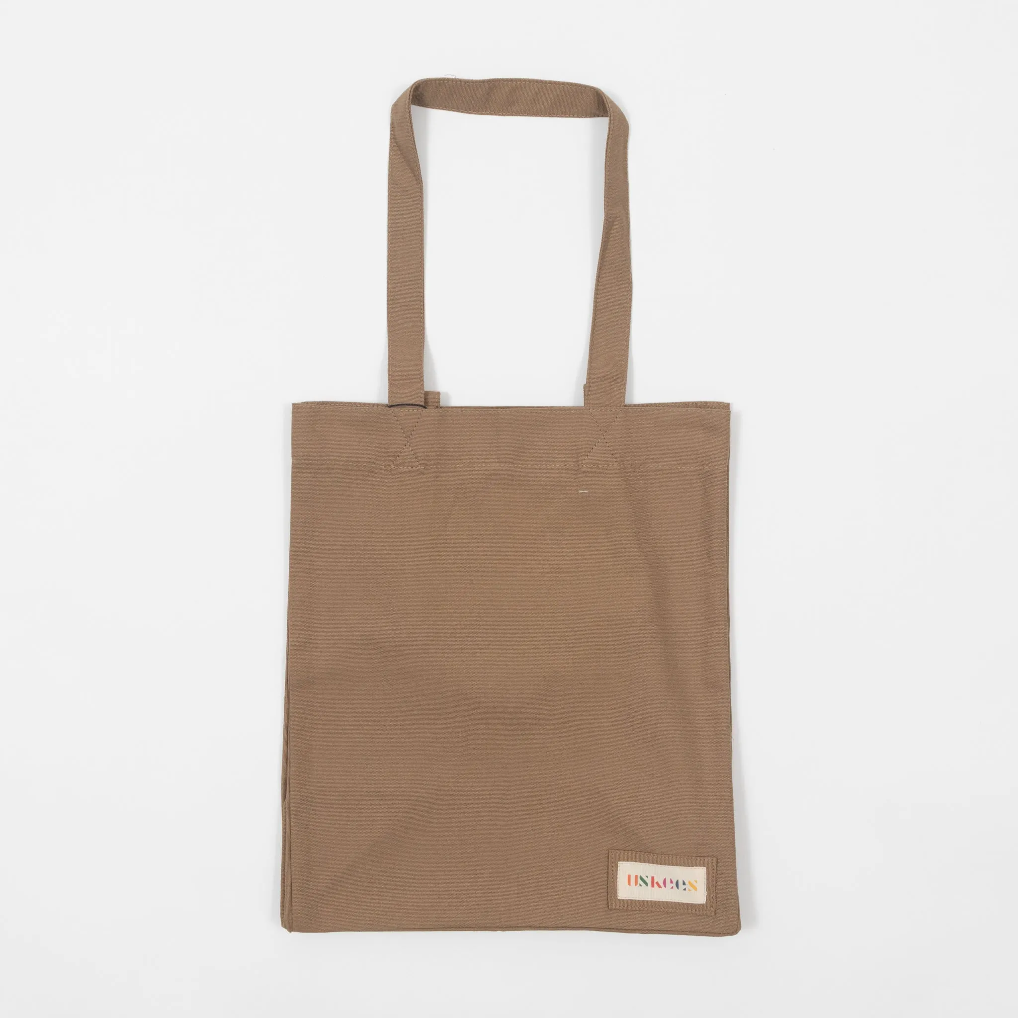 USKEES USKEES Small Organic Cotton Tote Bag in KHAKI BROWN