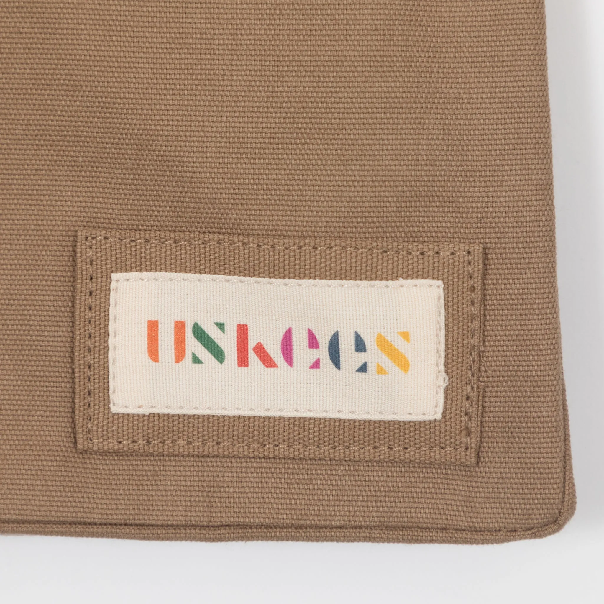 USKEES USKEES Small Organic Cotton Tote Bag in KHAKI BROWN