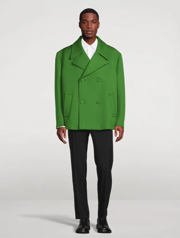 VALENTINO Wool-blend Double-Breasted Peacoat