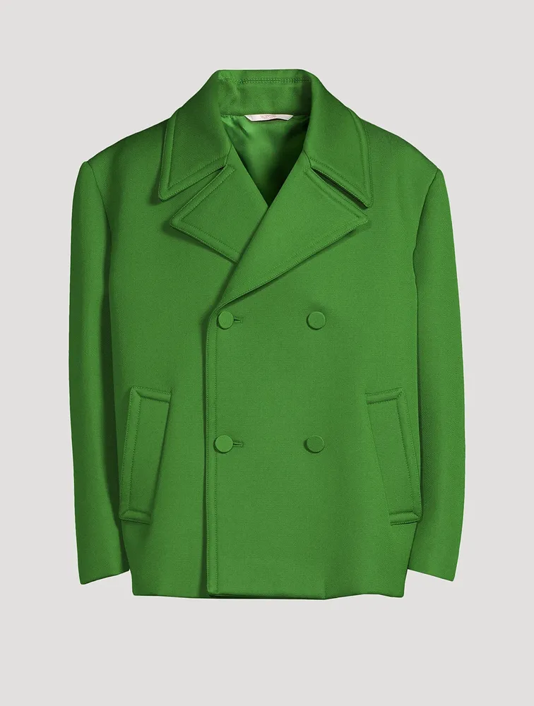 VALENTINO Wool-blend Double-Breasted Peacoat