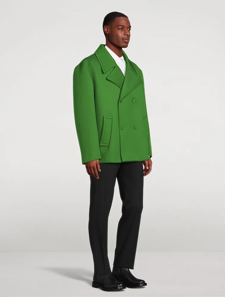 VALENTINO Wool-blend Double-Breasted Peacoat