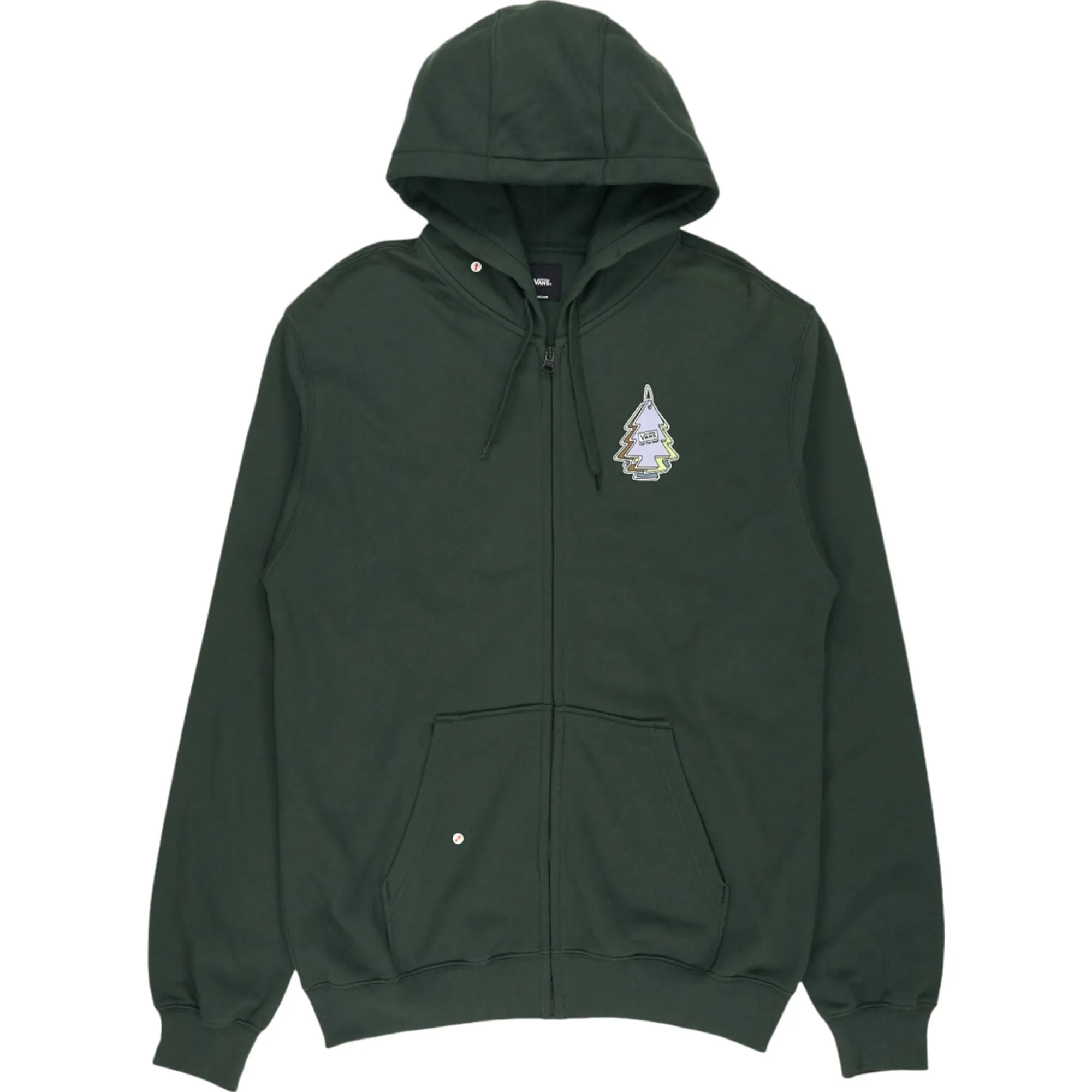 Vans Green Hoodie with Tree Graphic