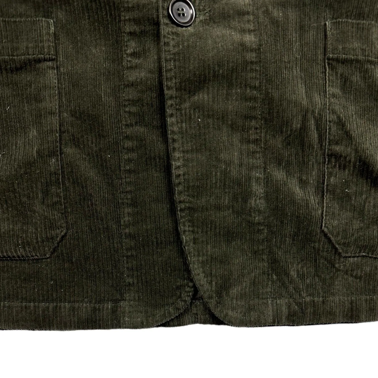 Vetra Olive Green Corduroy Blazer Jacket